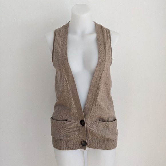 GAP Knit Vest, Tan, XS - Picture 1 of 3